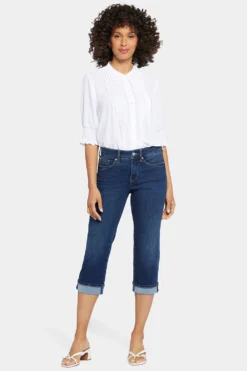 Marilyn Straight Crop Jeans In Petite - Cambridge