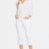 Marilyn Straight Crop Jeans In Petite - Optic White