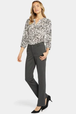 Classic Trouser Pants In Petite - Charcoal Heathered -Nydj Apparel Shop PCPP8786 CHARH 4