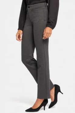 Marilyn Straight Pants In Petite - Charcoal Heathered -Nydj Apparel Shop PCPPMS2299 CHARH 3