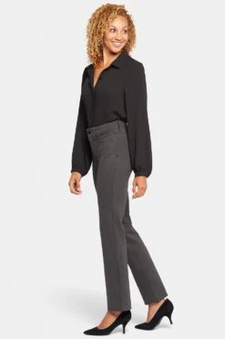 Marilyn Straight Pants In Petite - Charcoal Heathered -Nydj Apparel Shop PCPPMS2299 CHARH 5
