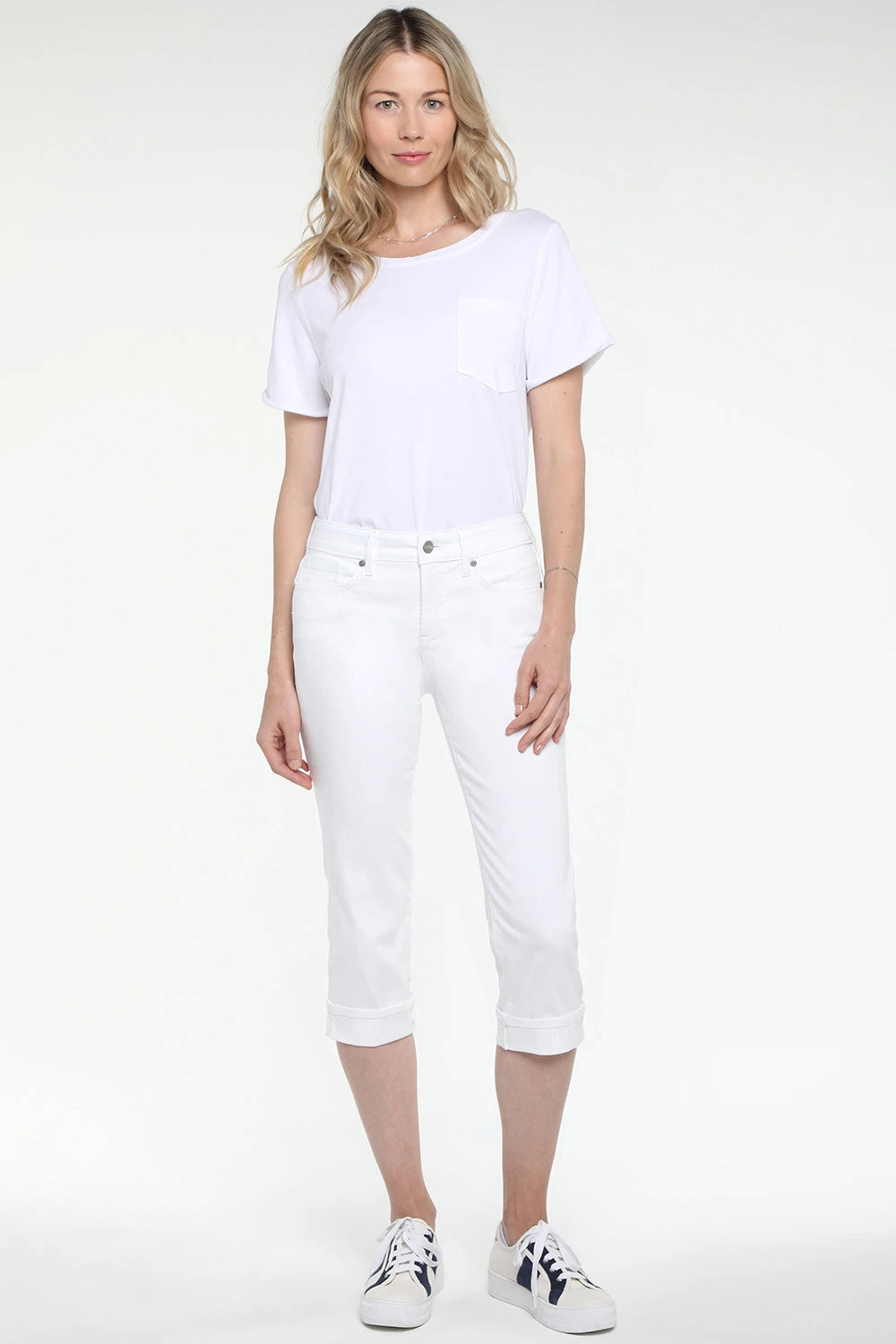 Marilyn Straight Crop Jeans In Petite - Optic White 1 Marilyn Straight Crop Jeans In Petite - Optic White