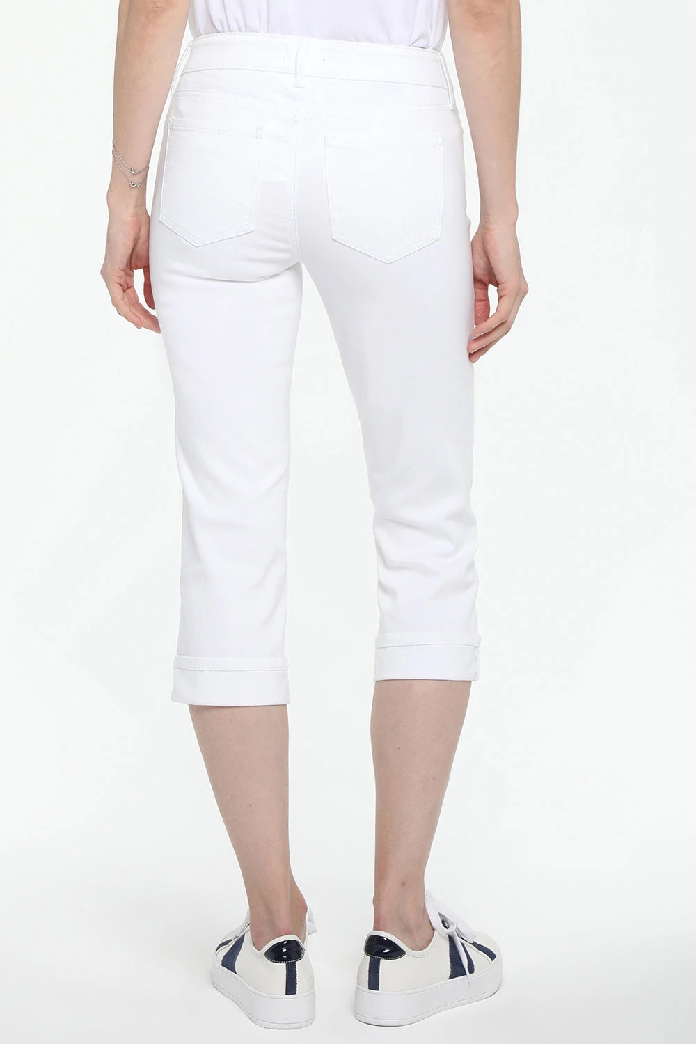 Marilyn Straight Crop Jeans In Petite - Optic White 2 Marilyn Straight Crop Jeans In Petite - Optic White - Image 2