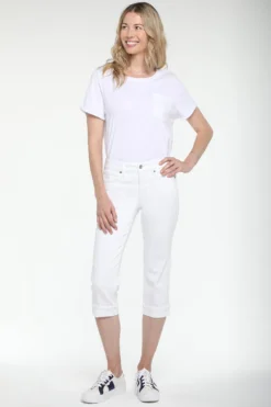 Marilyn Straight Crop Jeans In Petite - Optic White 9 Marilyn Straight Crop Jeans In Petite - Optic White -Nydj Apparel Shop PCWDCR2389 157 4
