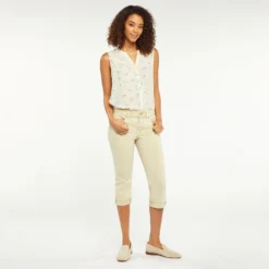 Marilyn Straight Crop Jeans In Petite - Butter -Nydj Apparel Shop PCWDCR2389 BUTTE DPA