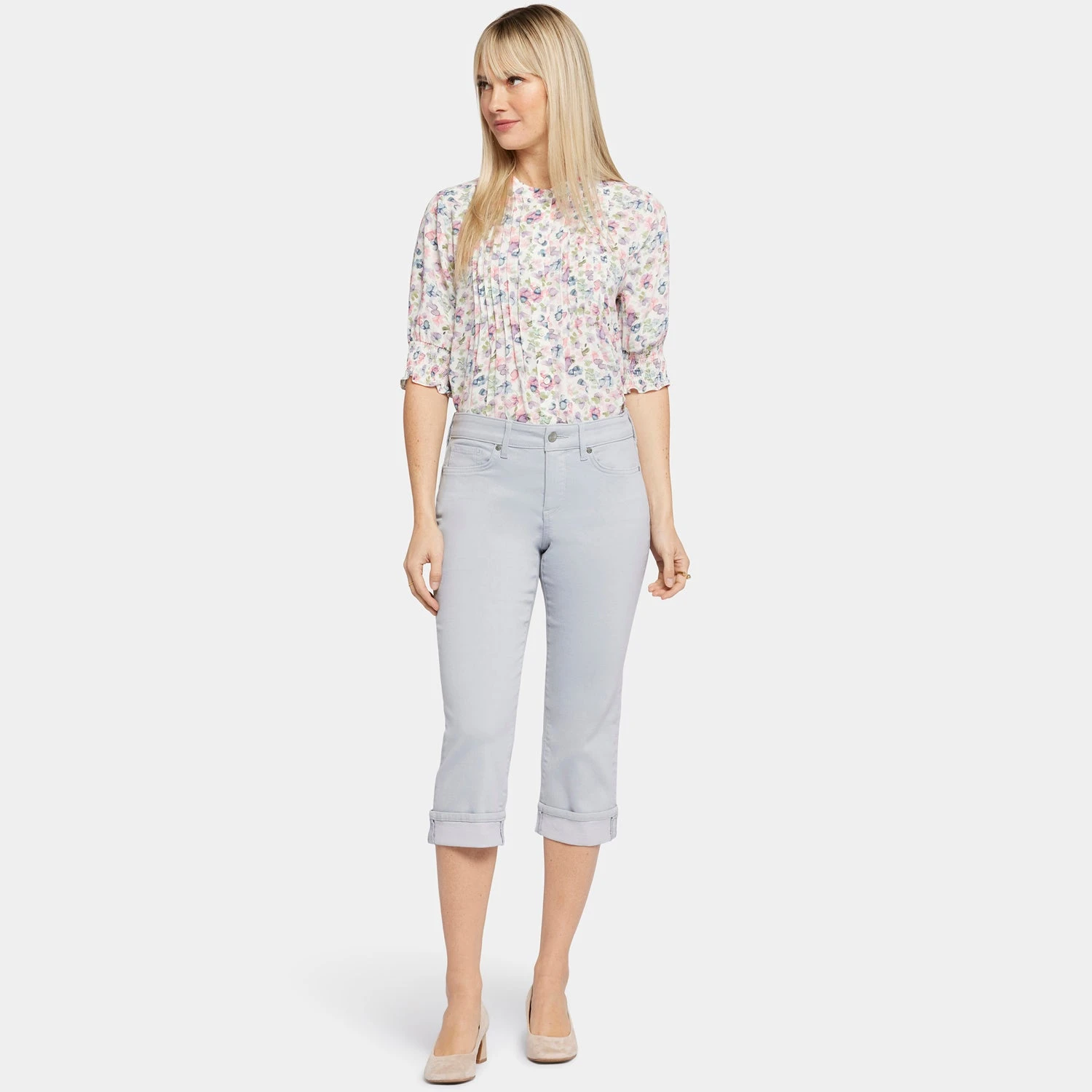 Marilyn Straight Crop Jeans In Petite - Sea Ice 7 Marilyn Straight Crop Jeans In Petite - Sea Ice - Image 7