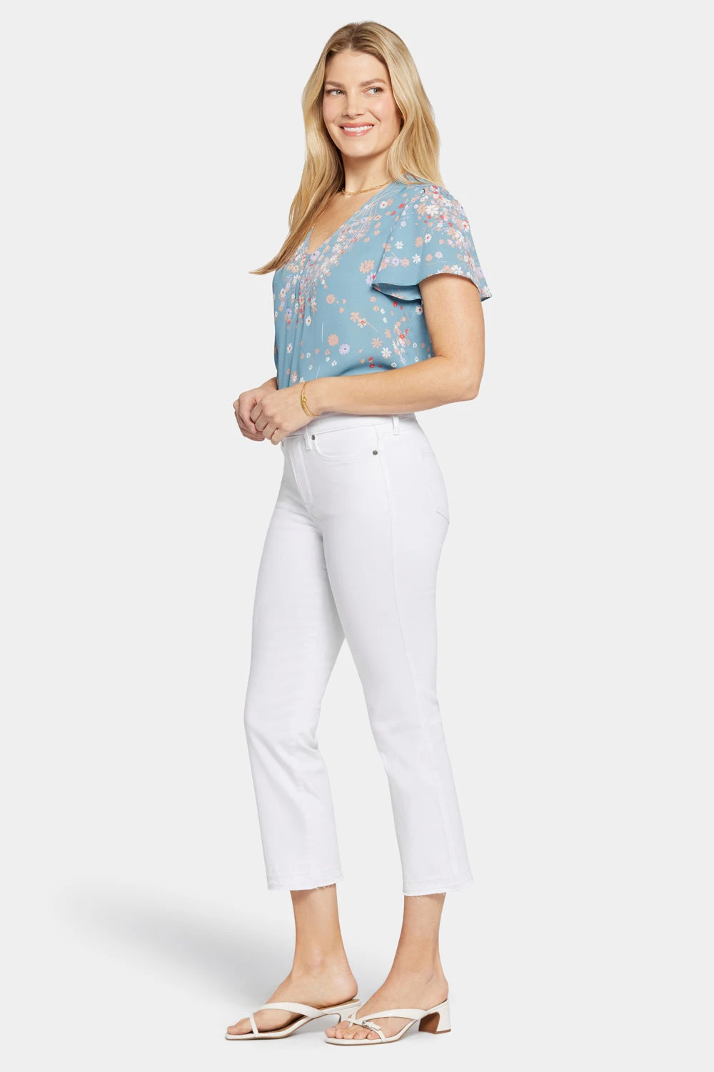 Marilyn Straight Ankle Jeans In Petite - Optic White 5 Marilyn Straight Ankle Jeans In Petite - Optic White - Image 5