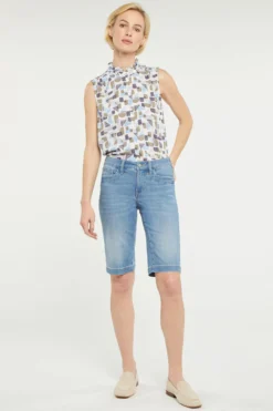 Tailored Bermuda Denim Shorts In Petite - Quinta