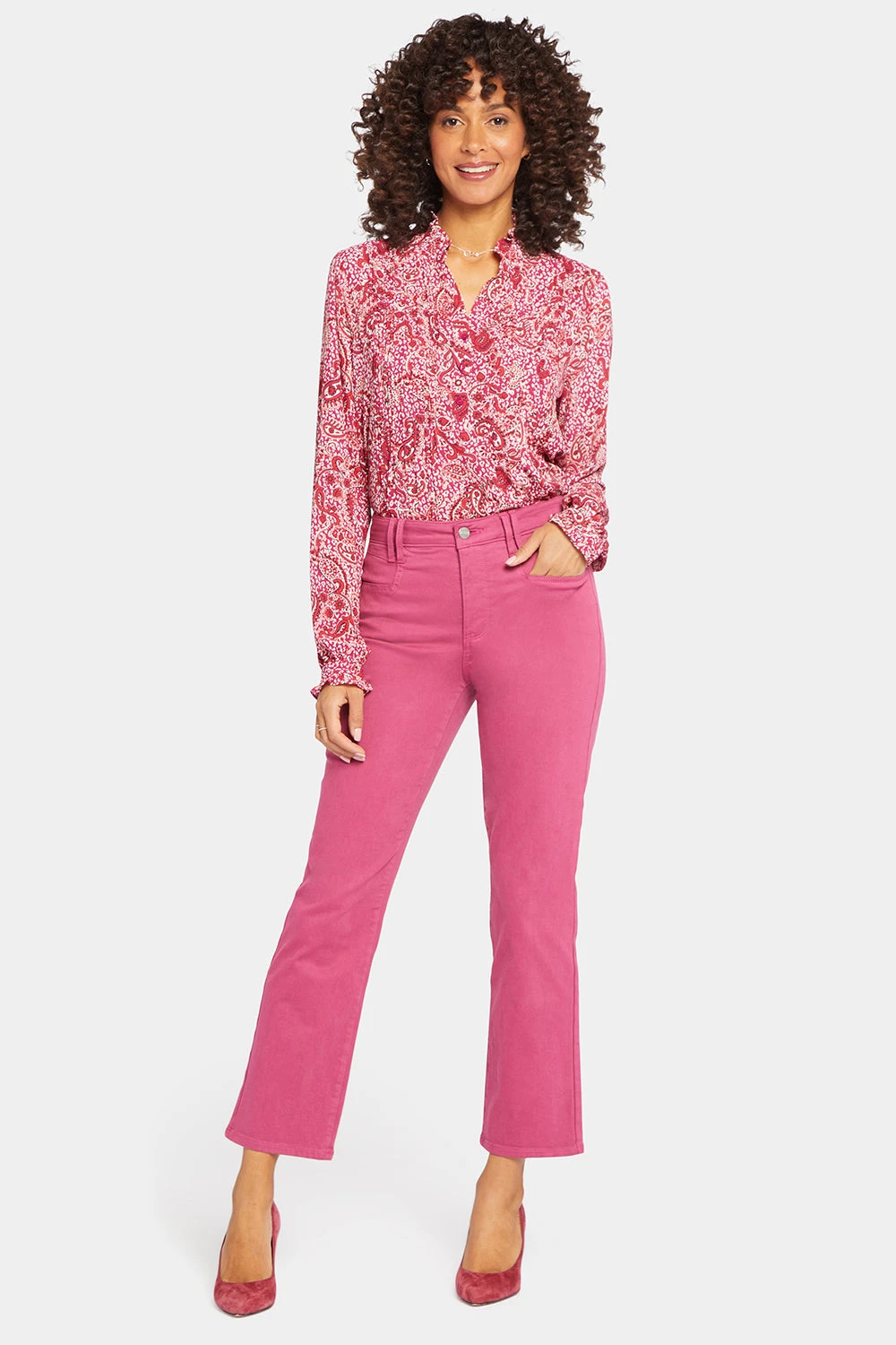 Relaxed Straight Ankle Jeans In Petite - Turning Pink 1 Relaxed Straight Ankle Jeans In Petite - Turning Pink