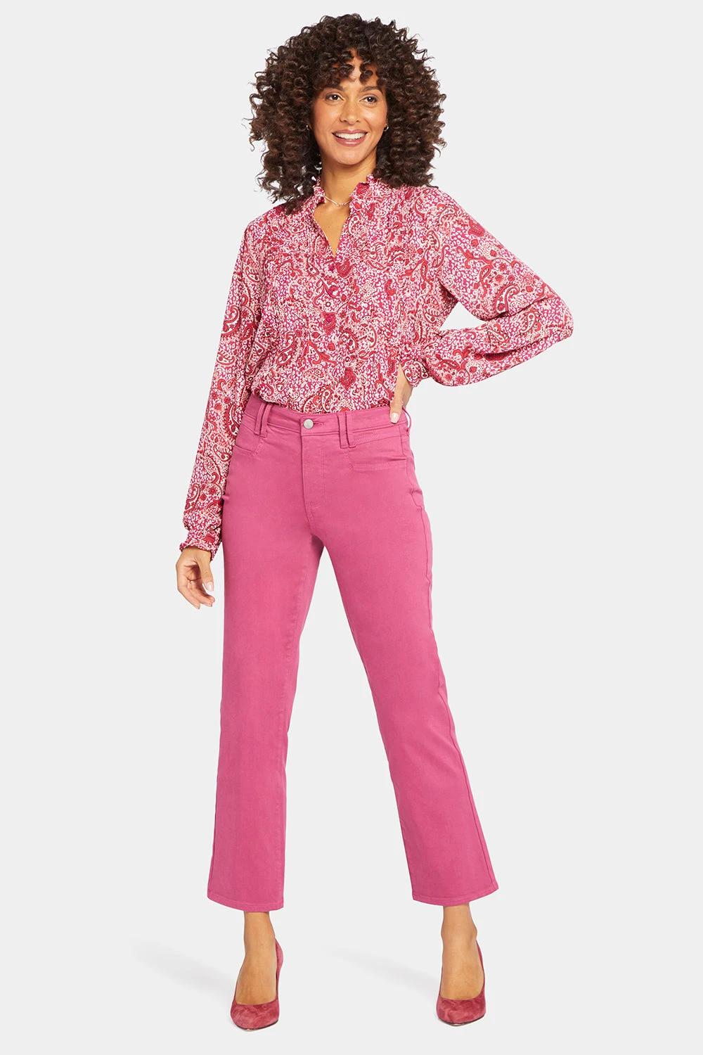Relaxed Straight Ankle Jeans In Petite - Turning Pink 4 Relaxed Straight Ankle Jeans In Petite - Turning Pink - Image 4