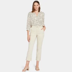 Bailey Relaxed Straight Ankle Jeans In Petite - Feather -Nydj Apparel Shop PFOS8741 FEATH DPA