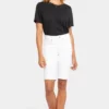Briella 10 Inch Denim Shorts In Petite - Optic White
