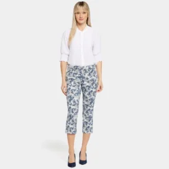 Chloe Capri Jeans In Petite - Forest Lagoon -Nydj Apparel Shop PFOSCP8061 S1094 DPA