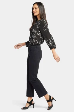 Marilyn Straight Ankle Jeans In Petite - Black 11 Marilyn Straight Ankle Jeans In Petite - Black -Nydj Apparel Shop PFOSMA2512 858 5