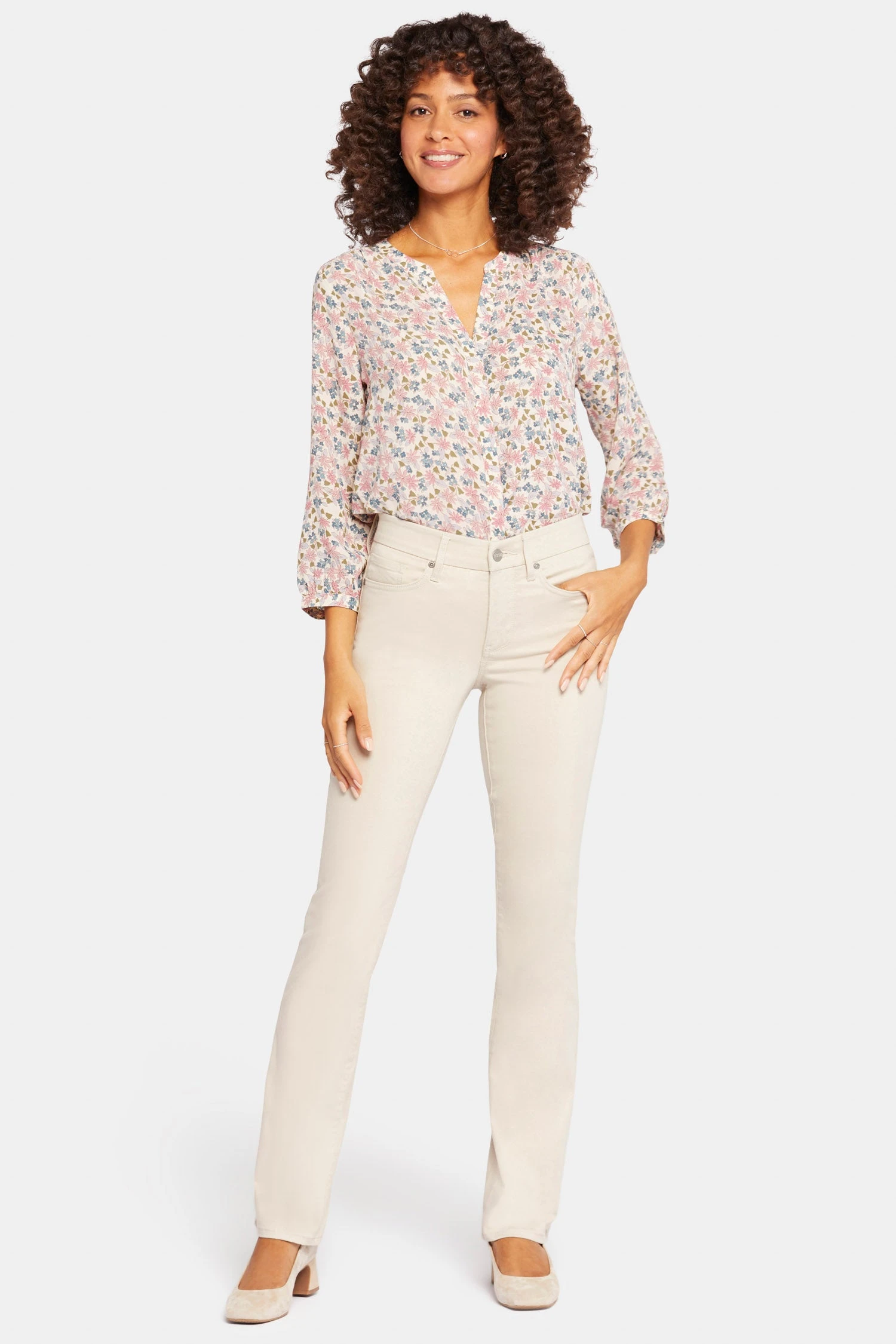 Waist-Match™ Marilyn Straight Jeans In Petite - Feather 1 Waist-Match™ Marilyn Straight Jeans In Petite - Feather
