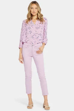 Sheri Slim Ankle Jeans In Petite - Mauve Mist