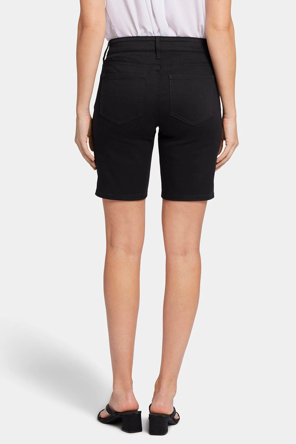 Ella Denim Shorts In Petite - Black 2 Ella Denim Shorts In Petite - Black - Image 2