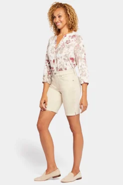 Ella Denim Shorts In Petite - Feather -Nydj Apparel Shop PFOSSH2874 FEATH 5