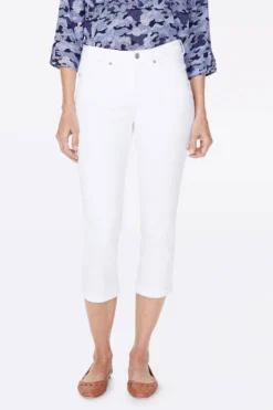 Chloe Skinny Capri Jeans In Petite - Optic White -Nydj Apparel Shop PFOZCP2829 157 4