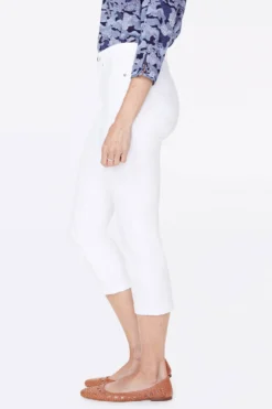 Chloe Skinny Capri Jeans In Petite - Optic White -Nydj Apparel Shop PFOZCP2829 157 5