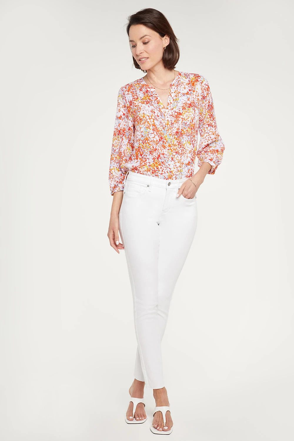 Alina Skinny Ankle Jeans In Petite - Optic White 1 Alina Skinny Ankle Jeans In Petite - Optic White