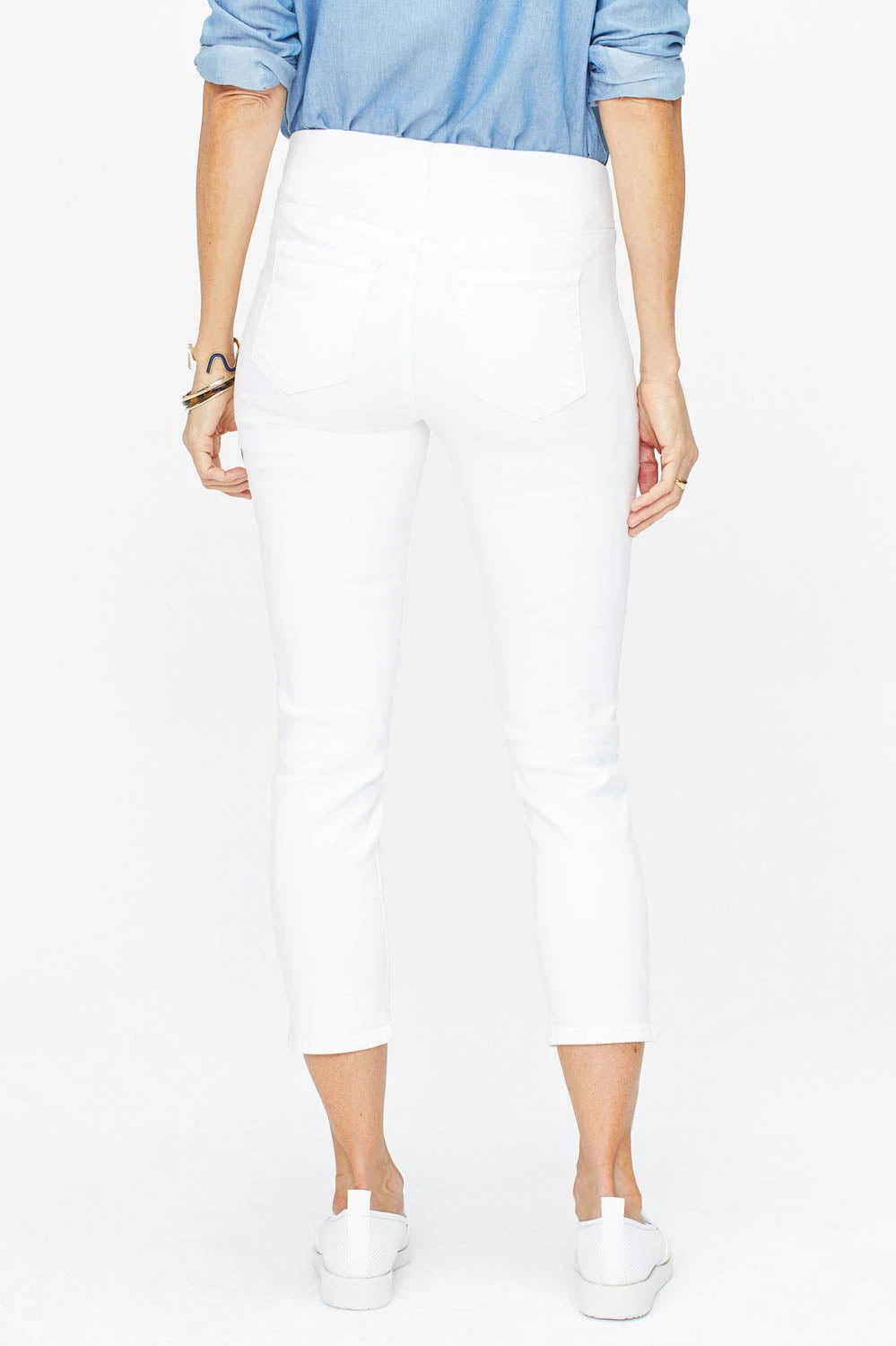 Skinny Ankle Pull-On Jeans In Petite - Optic White 3 Skinny Ankle Pull-On Jeans In Petite - Optic White - Image 3