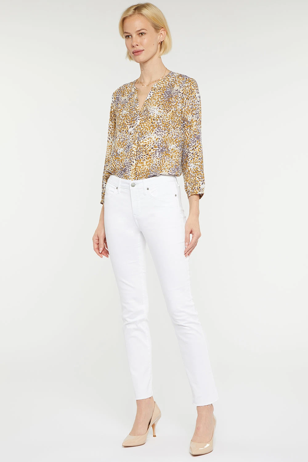 Sheri Slim Ankle Jeans In Petite - Optic White 1 Sheri Slim Ankle Jeans In Petite - Optic White