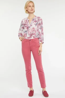 Sheri Slim Ankle Jeans In Petite - Slate Rose