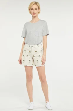 A-Line Denim Shorts In Petite - Cirque Des Palmes