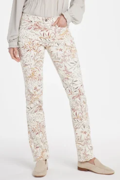 Sheri Slim Jeans In Petite - Meridian Leaves Boysenberry -Nydj Apparel Shop PFOZSS2336 MEBOY 3