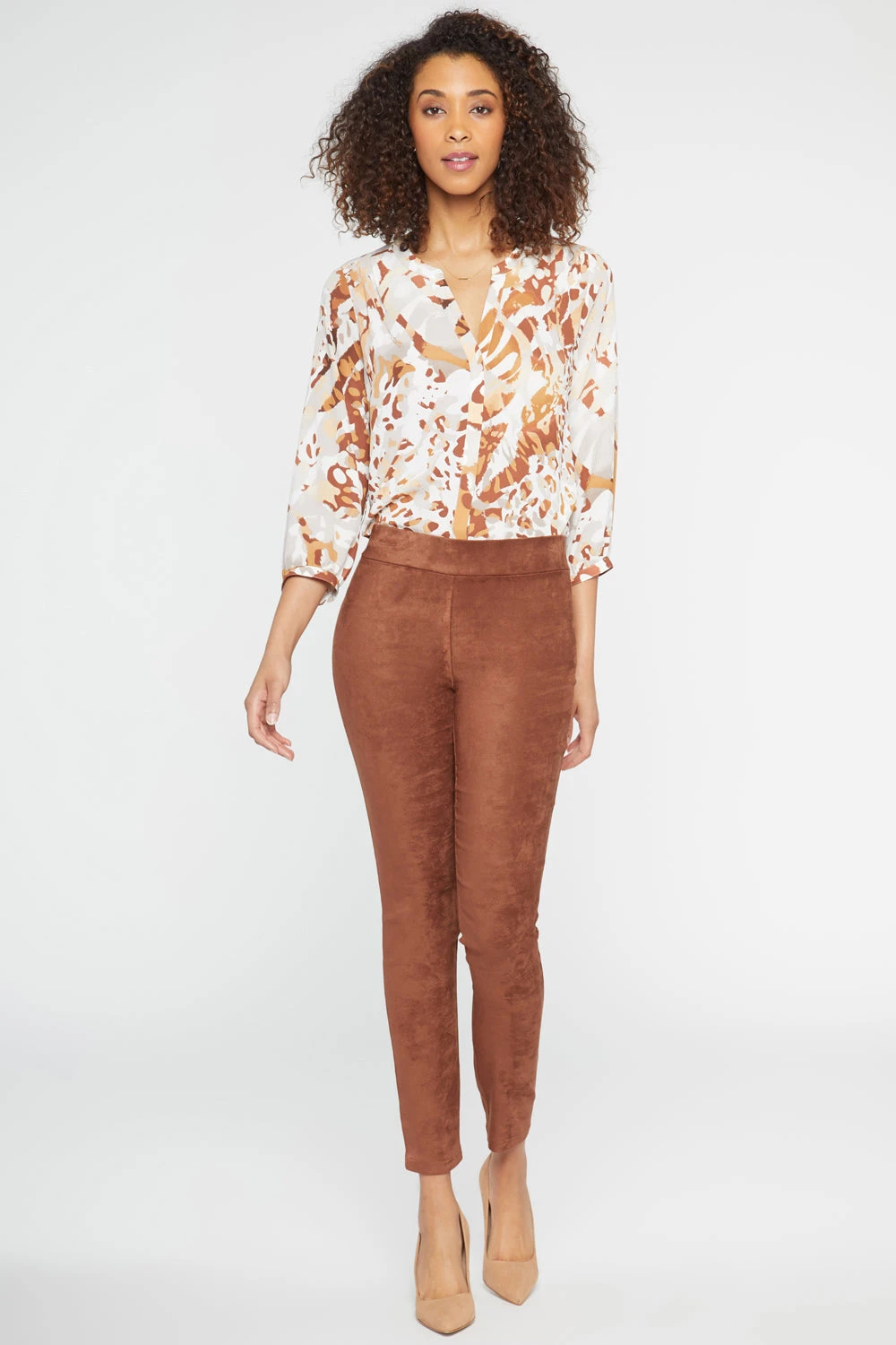 Basic Legging Pants In Petite - Coffee Bean 5 Basic Legging Pants In Petite - Coffee Bean - Image 5