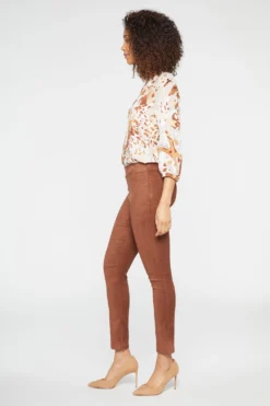 Basic Legging Pants In Petite - Coffee Bean 11 Basic Legging Pants In Petite - Coffee Bean -Nydj Apparel Shop PFSK2062 COFFE 6