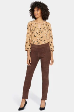 Basic Legging Pants In Petite - Dark Chocolate -Nydj Apparel Shop PFSK2062 DKCHO 4
