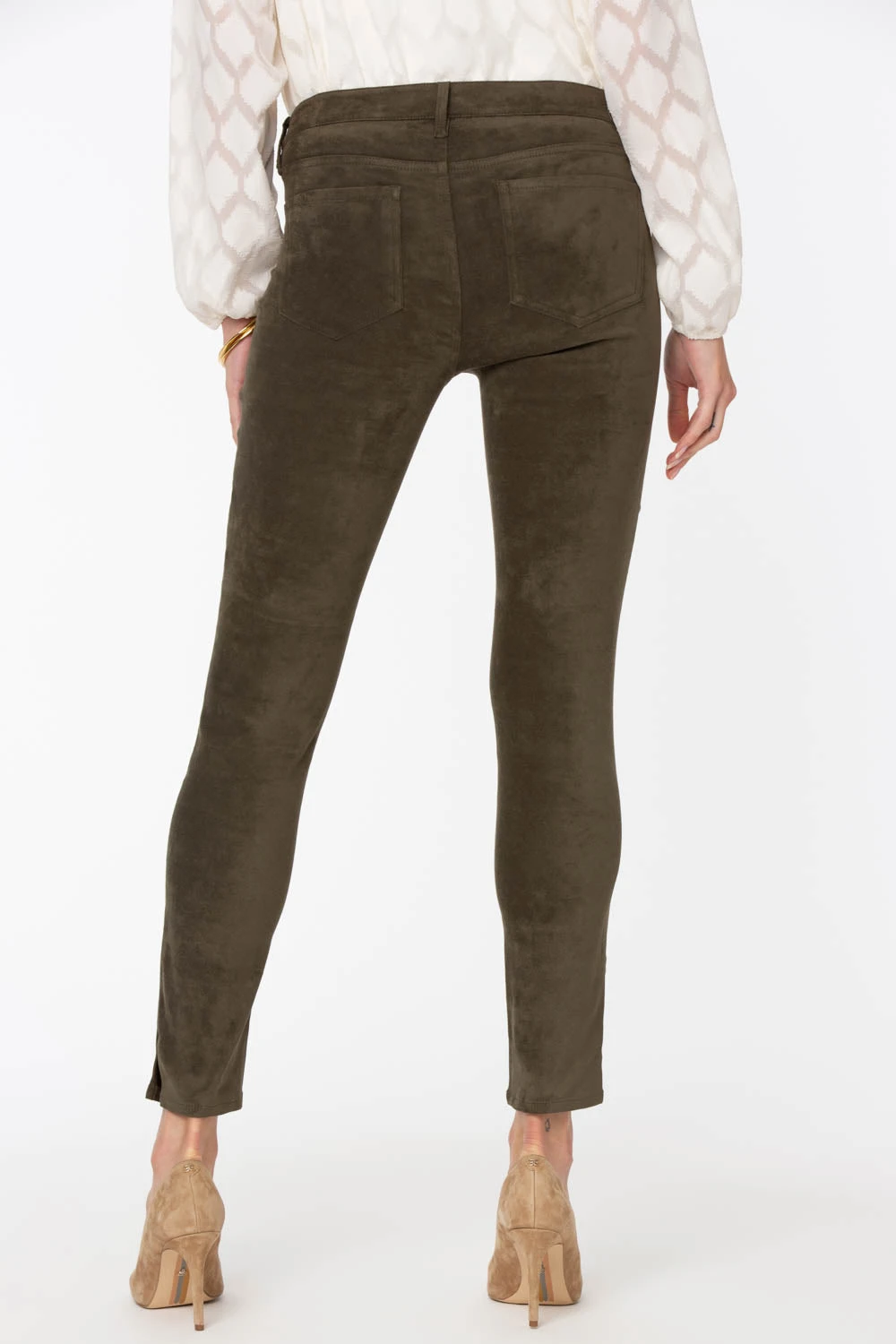 Alina Skinny Ankle Pants In Petite - Martini Olive 4 Alina Skinny Ankle Pants In Petite - Martini Olive - Image 4