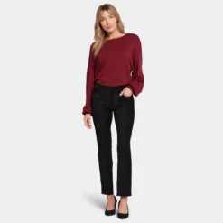 Sheri Slim Pants In Petite - Black -Nydj Apparel Shop PFSKSS2336 858 DPA