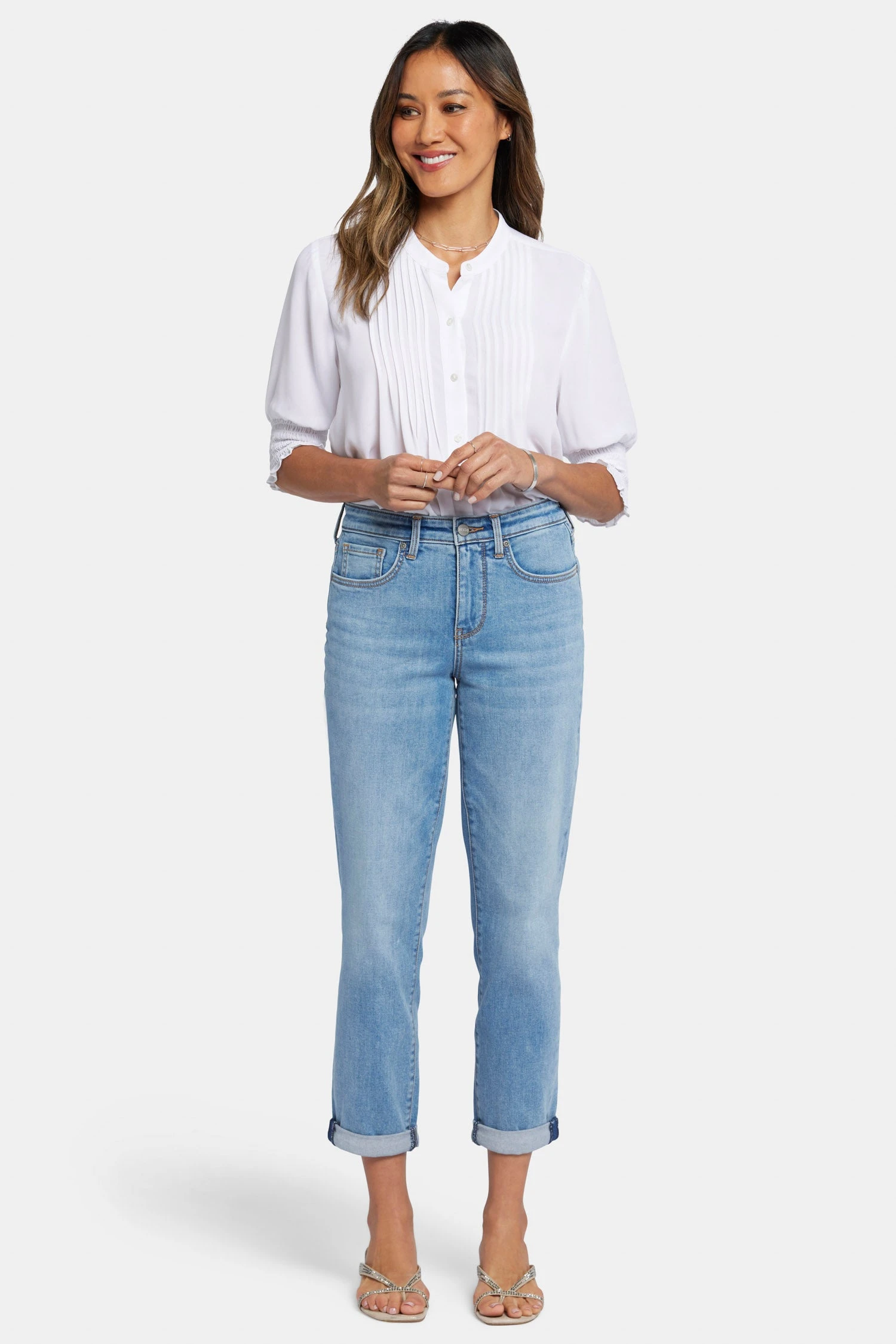 Margot Girlfriend Jeans In Petite - Corfu 1 Margot Girlfriend Jeans In Petite - Corfu