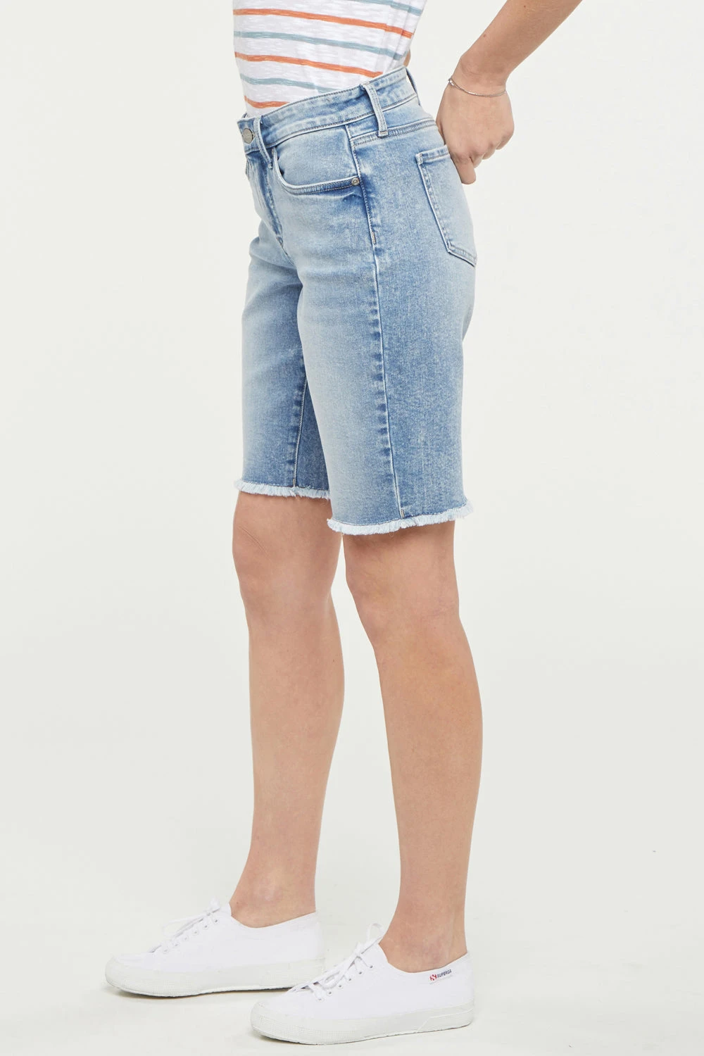 Boyfriend Denim Shorts In Petite - Quinta 3 Boyfriend Denim Shorts In Petite - Quinta - Image 3