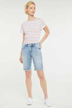 Boyfriend Denim Shorts In Petite - Quinta 9 Boyfriend Denim Shorts In Petite - Quinta -Nydj Apparel Shop PGWRSH8563 QUINT 4