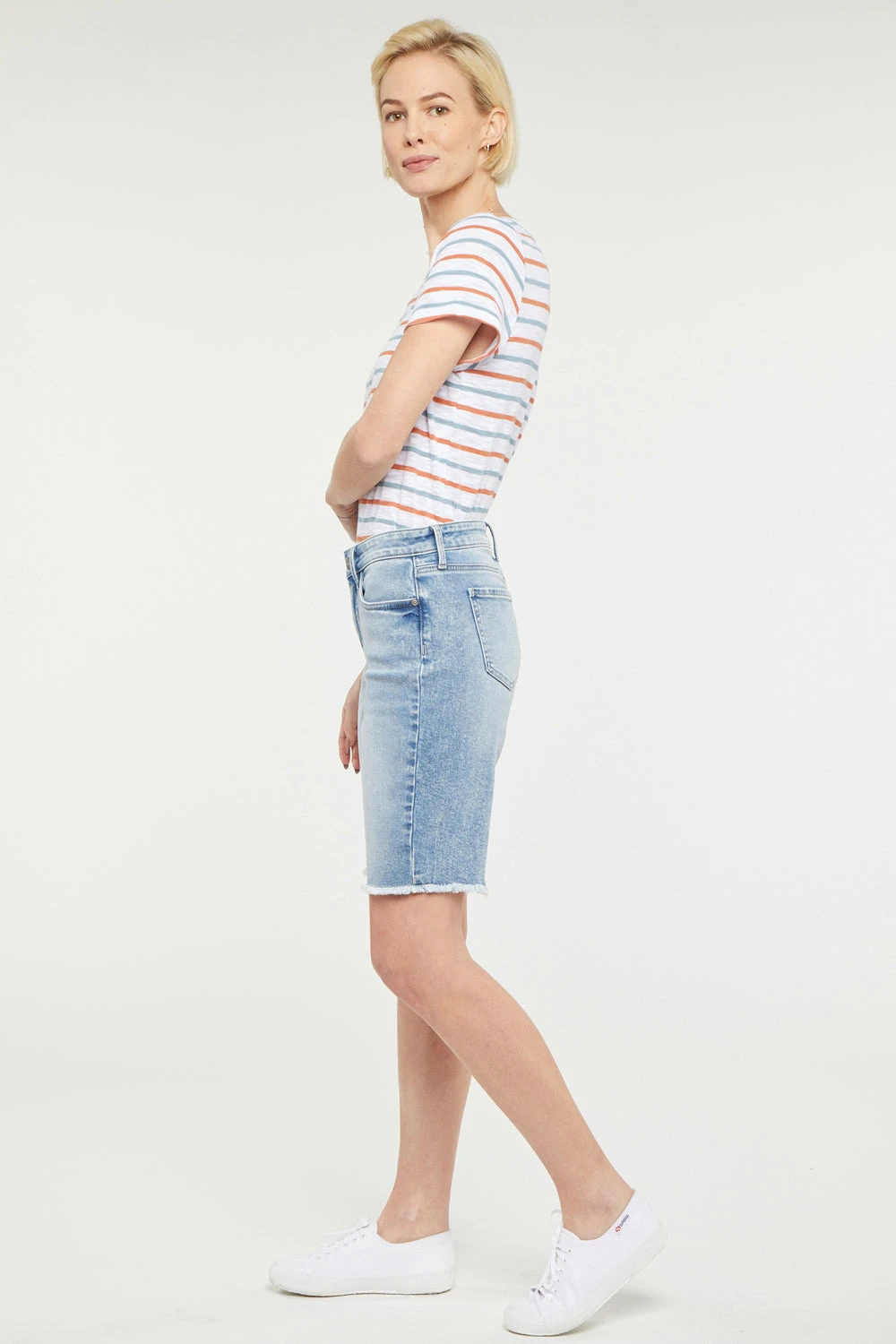 Boyfriend Denim Shorts In Petite - Quinta 6 Boyfriend Denim Shorts In Petite - Quinta - Image 6