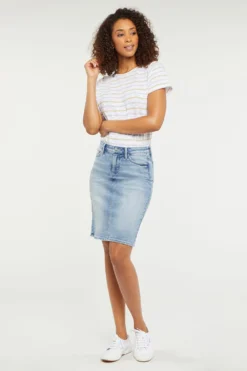 5 Pocket Jean Skirt In Petite - Quinta 10 5 Pocket Jean Skirt In Petite - Quinta -Nydj Apparel Shop PGWRSK2332 QUINT 5