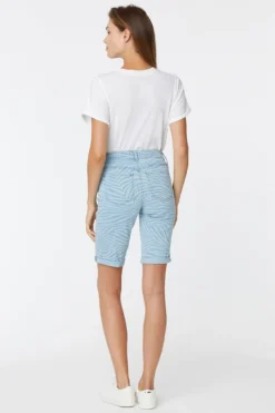 Briella 9 Inch Denim Shorts In Petite - Zen Zebra 11 Briella 9 Inch Denim Shorts In Petite - Zen Zebra -Nydj Apparel Shop PINQBS2546 ZENZA 6