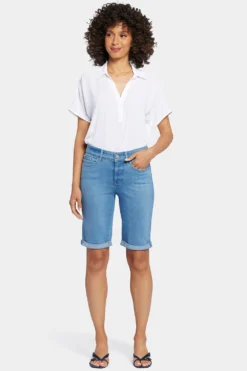 Briella 10 Inch Denim Shorts In Petite - Nottinghill -Nydj Apparel Shop PMDIBS2546 NTGHL 4
