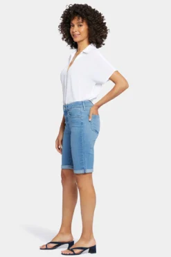 Briella 10 Inch Denim Shorts In Petite - Nottinghill -Nydj Apparel Shop PMDIBS2546 NTGHL 5