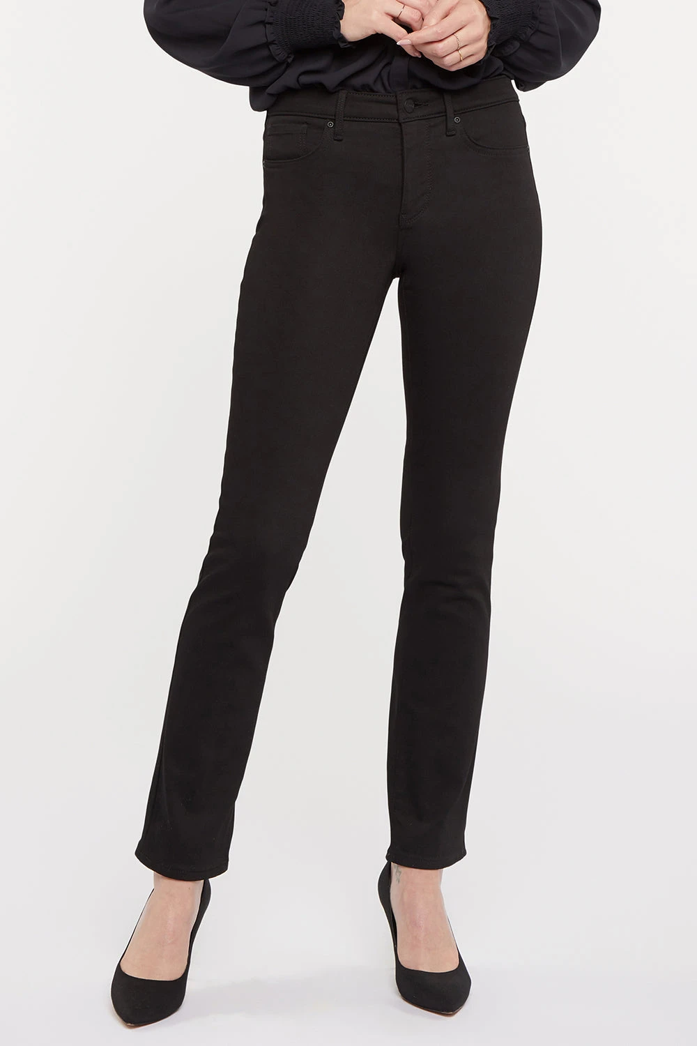 Sheri Slim Jeans In Petite - Black Rinse 1 Sheri Slim Jeans In Petite - Black Rinse
