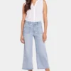 Patchie Wide Leg Capri Jeans In Petite - Divine