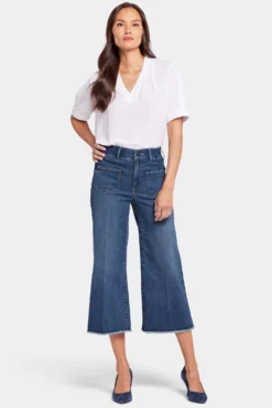 Patchie Wide Leg Capri Jeans In Petite - Fanciful 9 Patchie Wide Leg Capri Jeans In Petite - Fanciful -Nydj Apparel Shop PMNSCP8571 FNCFL 4