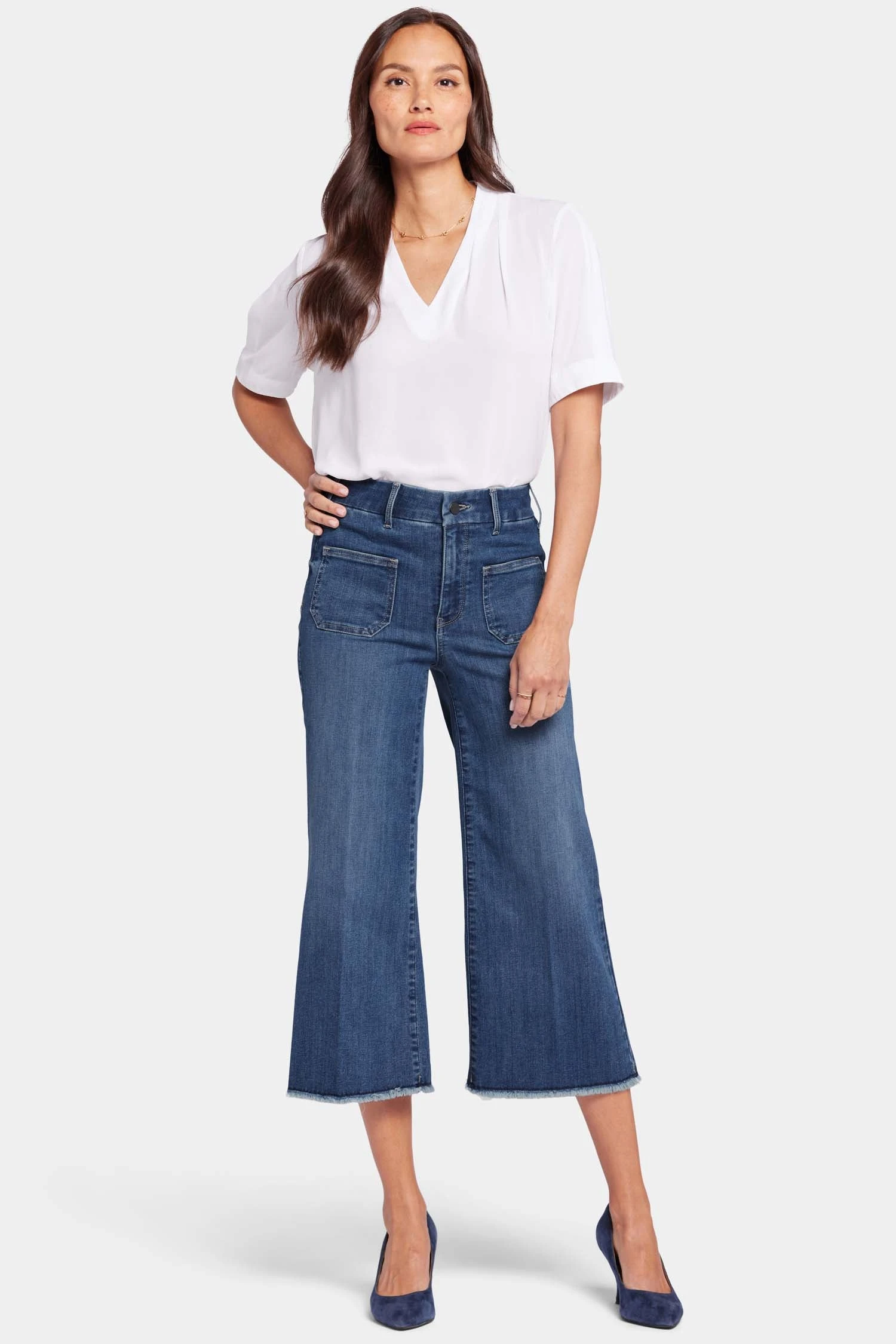 Patchie Wide Leg Capri Jeans In Petite - Fanciful 4 Patchie Wide Leg Capri Jeans In Petite - Fanciful - Image 4