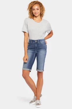 Briella 11 Inch Denim Shorts In Petite - Landslide