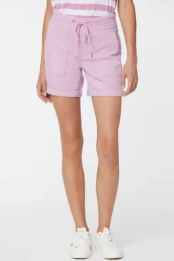 Drawstring Cargo Shorts In Petite - Pink Lilac -Nydj Apparel Shop PMST8169 PKLL 3