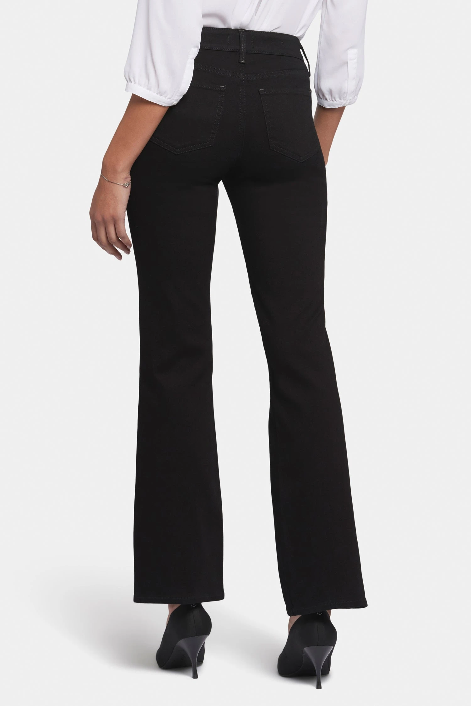 Blake Slim Flared Jeans In Petite - Black 2 Blake Slim Flared Jeans In Petite - Black - Image 2